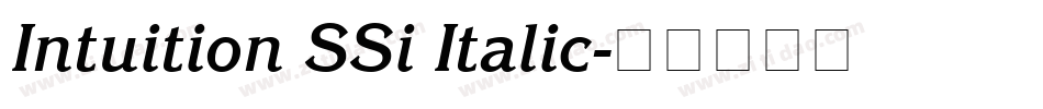 Intuition SSi Italic字体转换